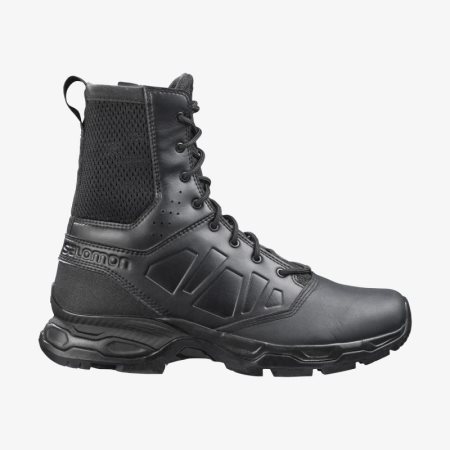Salomon URBAN JUNGLE ULTRA SIDE ZIP Womens Tactical Boots Black UK UEAZ